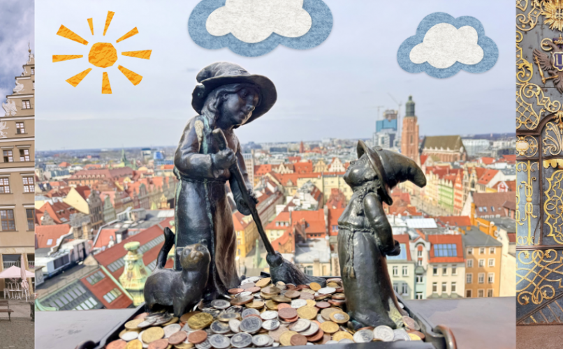 City Trip nach Breslau. Reisebloggerin Ingrid zeigt den Ausblick über Breslau, Breslauer Zwerge und die Universität Breslau