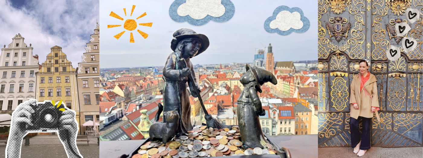 City Trip nach Breslau. Reisebloggerin Ingrid zeigt den Ausblick über Breslau, Breslauer Zwerge und die Universität Breslau
