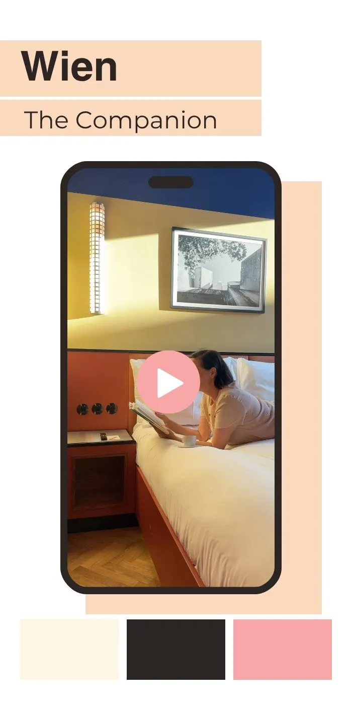 Instagram Reel von Reise Influencerin Ingrid über das Hotel The Companion in Wien
