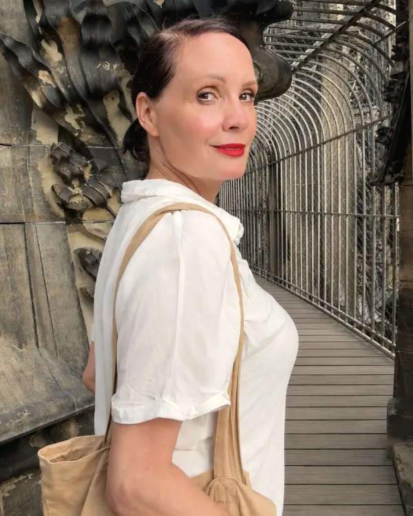 Ingrid bei der Dachführung auf dem Kölner Dom